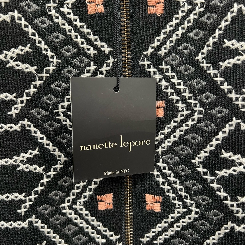 Nanette Lepore Zip Up Tribal Lined Coat - Picture 5 of 12
